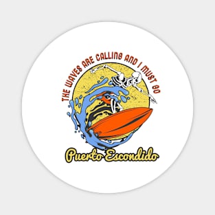 Puerto Escondido skeleton surfer Magnet